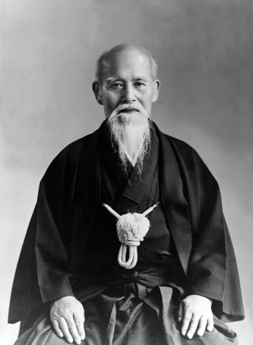 Portrait de O Sensei Morihei Ueshiba, fondateur de l'aïkido